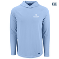 STRAYER Cutter & Buck Prospect Recycled Featherlight Stretch Mens Hooded Pullover - Atlas Blue