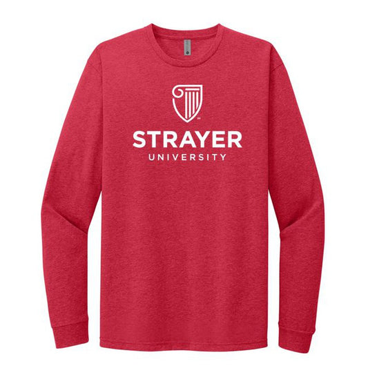 STRAYER Next Level Apparel® Unisex CVC Long Sleeve Tee - Red