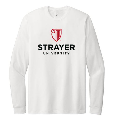 STRAYER Next Level Apparel® Unisex CVC Long Sleeve Tee - White