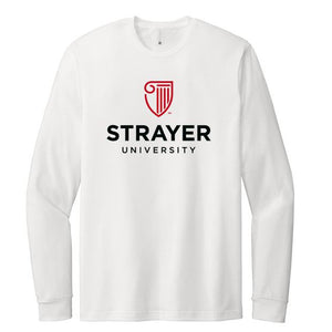 STRAYER Next Level Apparel® Unisex CVC Long Sleeve Tee - White