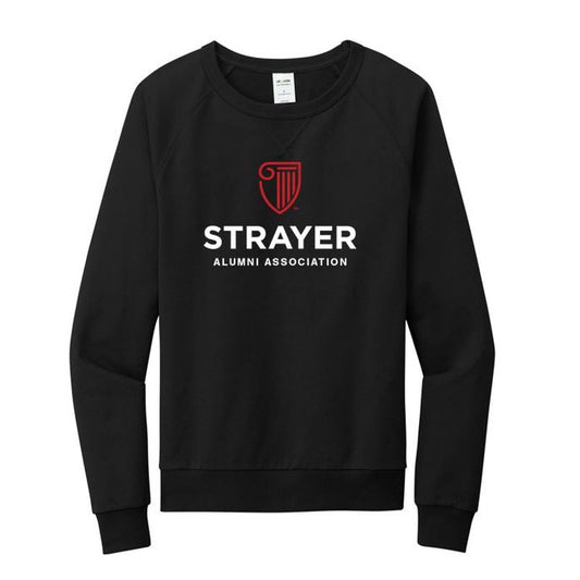 STRAYER ALUMNI Allmade® Unisex Organic French Terry Crewneck Sweatshirt - Black