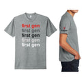 first gen Next Level Apparel® Unisex CVC Tee - Dark Heather Gray
