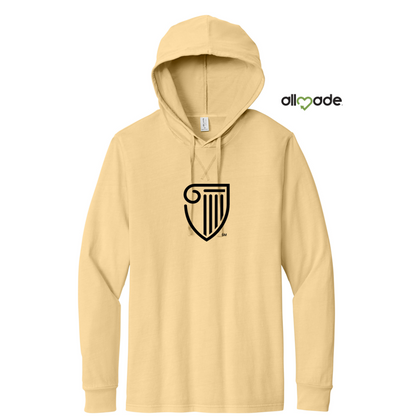 NEW STRAYER Allmade® Unisex Mineral Dye Organic Cotton Hoodie Tee - Golden Wheat