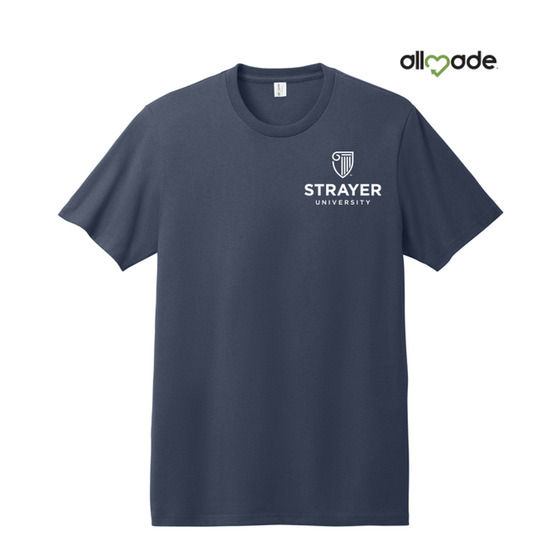 STRAYER Allmade® Unisex Heavyweight Recycled Cotton Tee - Night Sky Navy