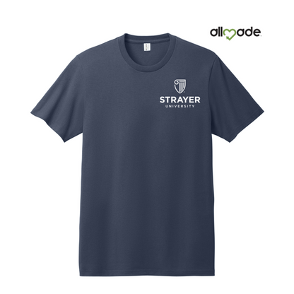 NEW STRAYER Allmade® Unisex Heavyweight Recycled Cotton Tee - Night Sky Navy