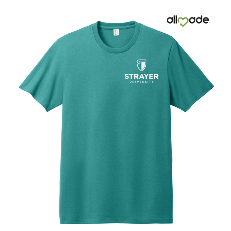 NEW STRAYER Allmade® Unisex Heavyweight Recycled Cotton Tee - Oceanic Teal