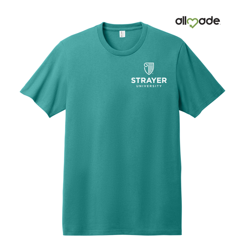 STRAYER Allmade® Unisex Heavyweight Recycled Cotton Tee - Oceanic Teal