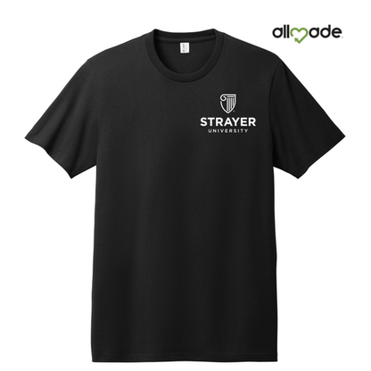 NEW STRAYER Allmade® Unisex Heavyweight Recycled Cotton Tee - Deep Black