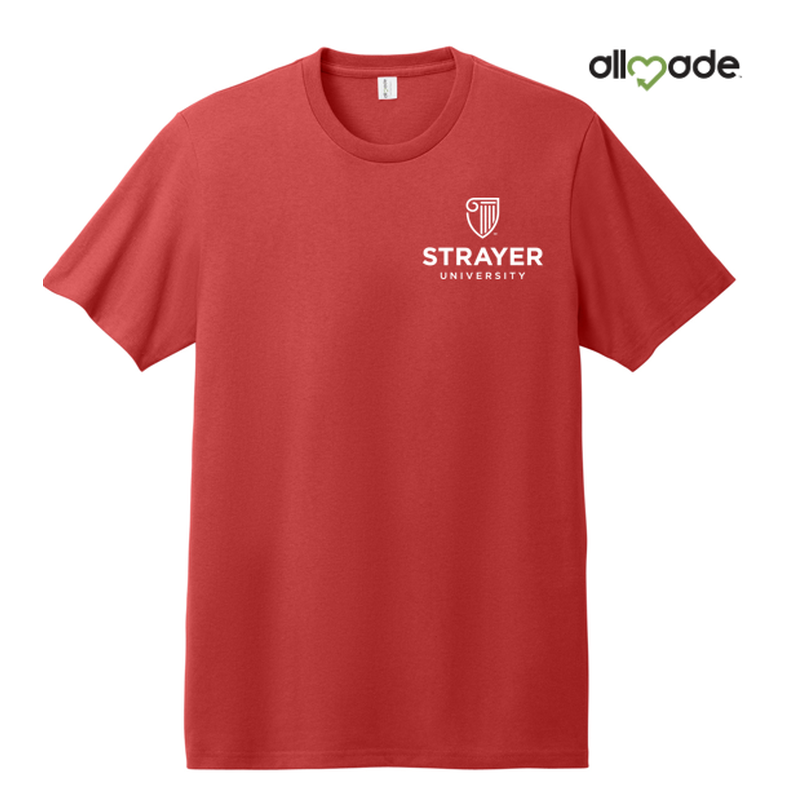 STRAYER Allmade® Unisex Heavyweight Recycled Cotton Tee - Beet Red