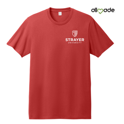 NEW STRAYER Allmade® Unisex Heavyweight Recycled Cotton Tee - Beet Red