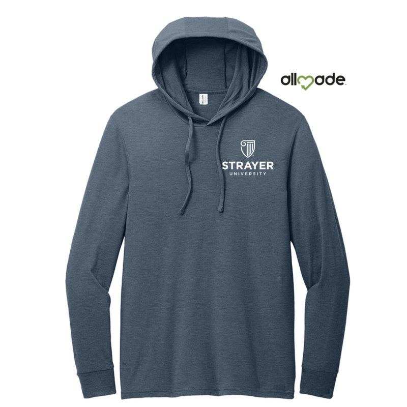 STRAYER Allmade® Unisex Tri-Blend Hoodie Tee - Rebel Blue