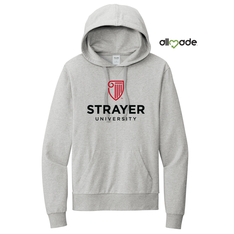 STRAYER Allmade® Unisex Organic French Terry Pullover Hoodie - Granite Grey Heather