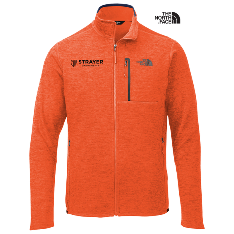NEW STRAYER The North Face ® Skyline Full-Zip Fleece Jacket-ZION ORANGE NAVY
