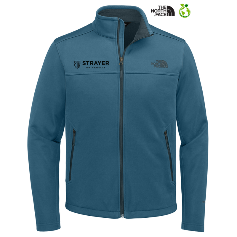 NEW STRAYER The North Face® Chest Logo Ridgewall Soft Shell Jacket - Shady Blue