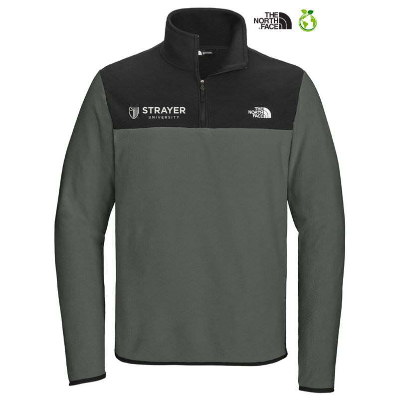 STRAYER The North Face® Glacier 1/4-Zip Fleece - Asphalt Grey/ TNF Black