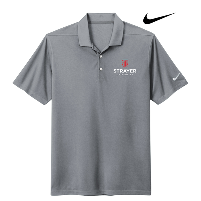 STRAYER Nike Dri-FIT Micro Pique 2.0 Polo - Cool Grey
