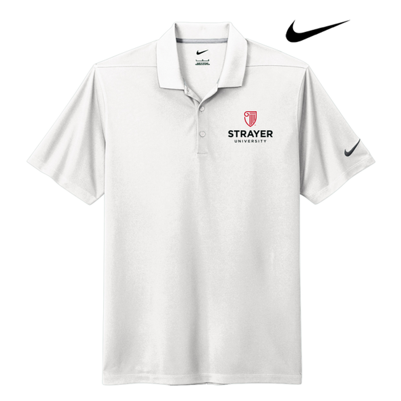 STRAYER Nike Dri-FIT Micro Pique 2.0 Polo - White