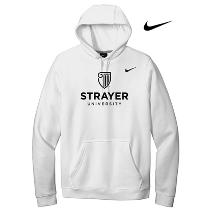 NEW STRAYER Nike Club Fleece Pullover Hoodie - WHITE