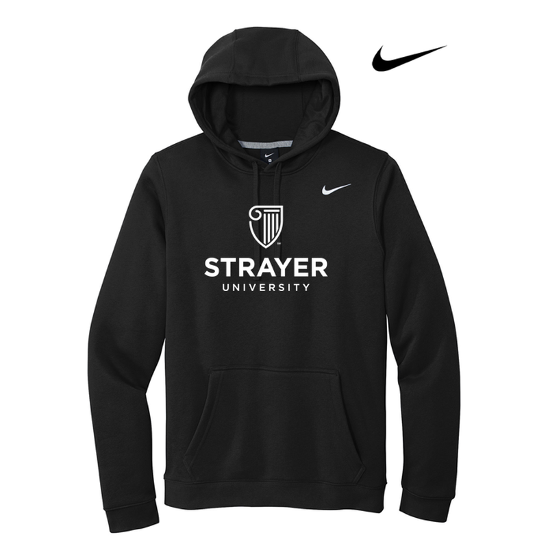 STRAYER Nike Club Fleece Pullover Hoodie - BLACK