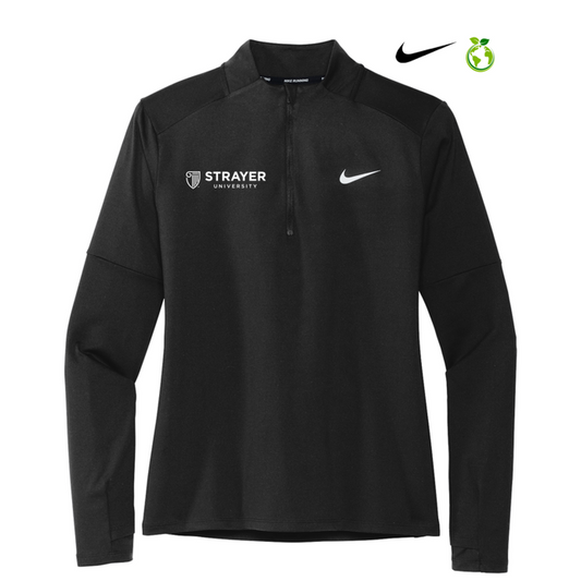 NEW STRAYER Nike Ladies Dri-FIT Element 1/2-Zip Top - BLACK