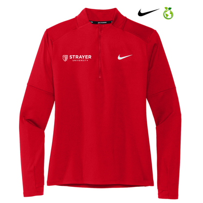 NEW STRAYER Nike Ladies Dri-FIT Element 1/2-Zip Top - SCARLET