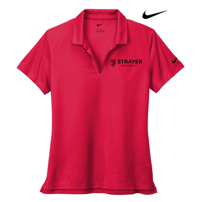 NEW STRAYER Nike Ladies Dri-FIT Micro Pique 2.0 Polo - University Red