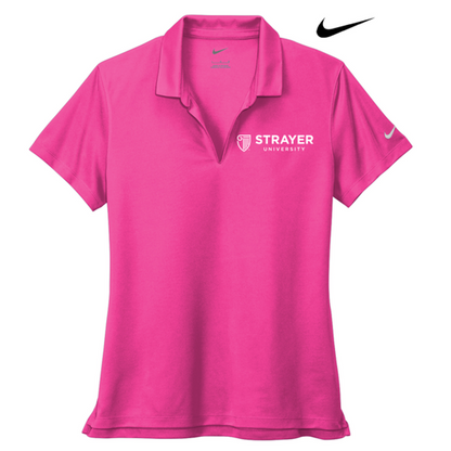 NEW STRAYER Nike Ladies Dri-FIT Micro Pique 2.0 Polo - Vivid Pink