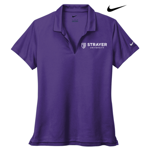 NEW STRAYER Nike Ladies Dri-FIT Micro Pique 2.0 Polo - Court Purple