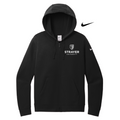 STRAYER Nike Ladies Club Fleece Sleeve Swoosh Full-Zip Hoodie - BLACK