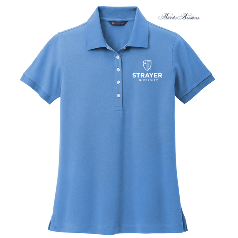 STRAYER Brooks Brothers® Women’s Pima Cotton Pique Polo - Charter Blue