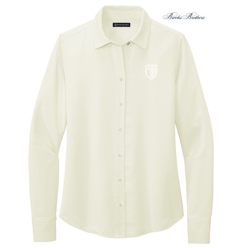 STRAYER Brooks Brothers® Women’s Full-Button Satin Blouse - Off White