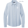 STRAYER Brooks Brothers® Women’s Full-Button Satin Blouse - Heritage Blue