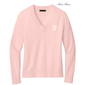 STRAYER Brooks Brothers® Women’s Cotton Stretch V-Neck Sweater - Pearl Pink