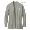 STRAYER Brooks Brothers® Women’s Cotton Stretch Long Cardigan Sweater - Light Shadow Grey Heather