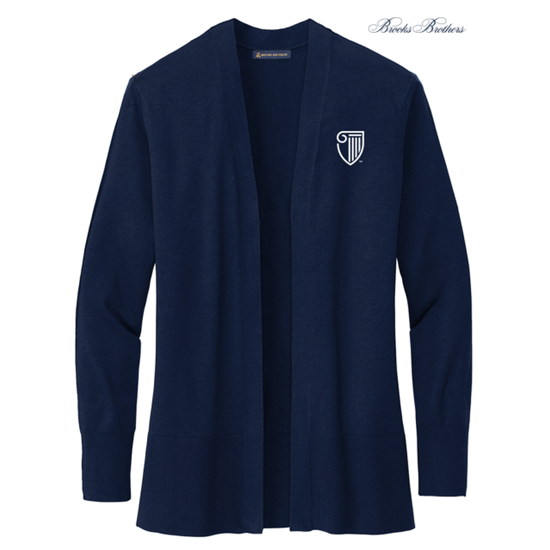 STRAYER Brooks Brothers® Women’s Cotton Stretch Long Cardigan Sweater - Navy Blazer