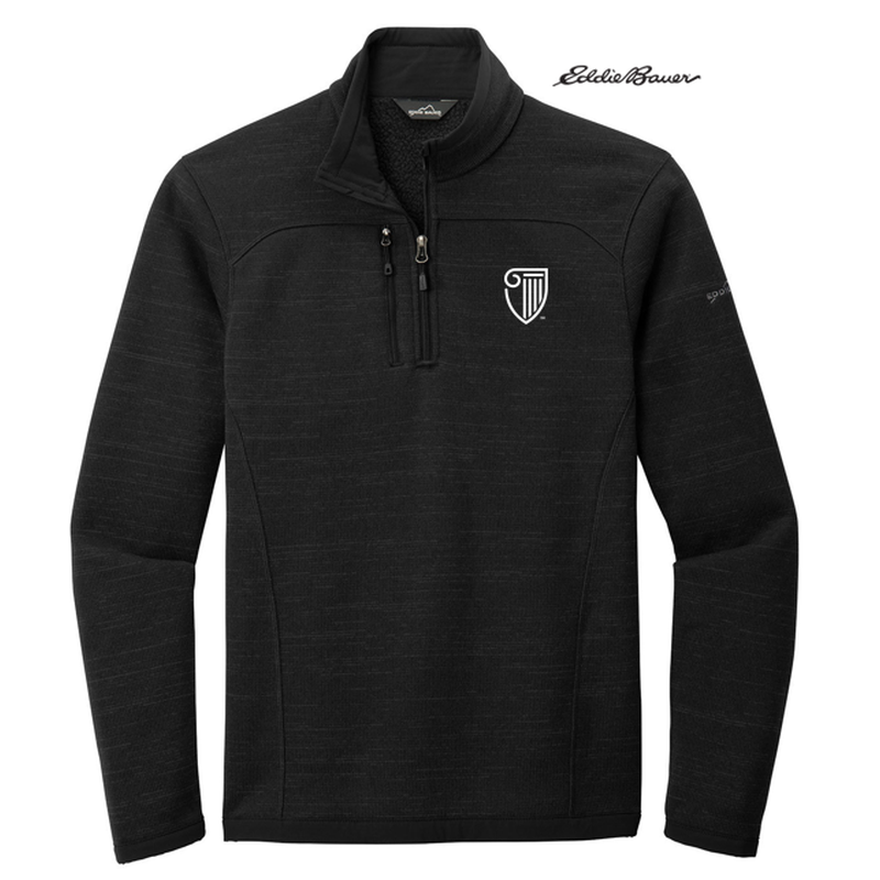 NEW STRAYER Eddie Bauer ® Sweater Fleece 1/4-Zip-BLACK