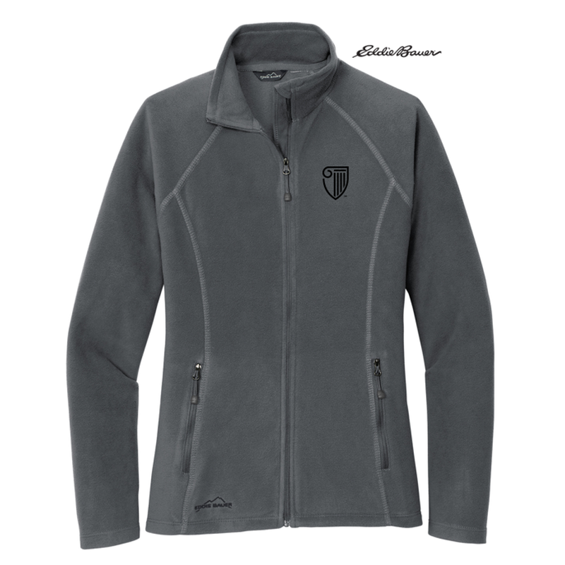 NEW STRAYER Eddie Bauer® Ladies Full-Zip Microfleece Jacket - Grey Steel