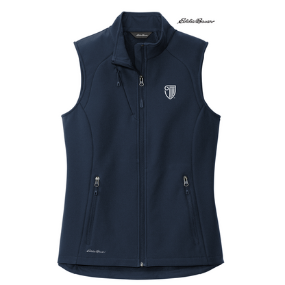 NEW STRAYER Eddie Bauer® Ladies Stretch Soft Shell Vest - River Blue Navy