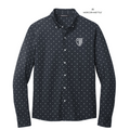 STRAYER Mercer+Mettle™ Stretch Jersey Long Sleeve Shirt - Navy Geo Diamond