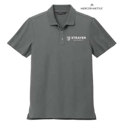 NEW STRAYER Mercer+Mettle™ Stretch Pique Polo - Storm Grey