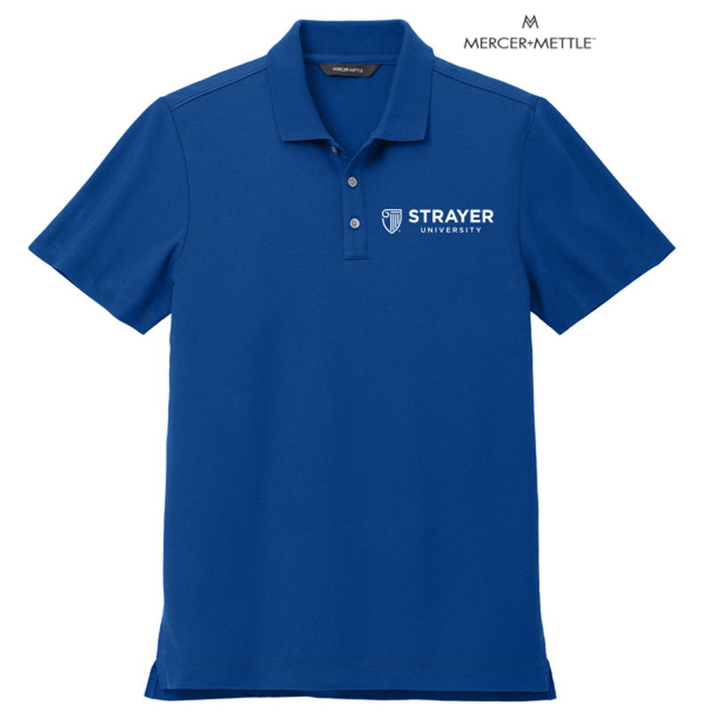 STRAYER Mercer+Mettle™ Stretch Pique Polo - Blue Note