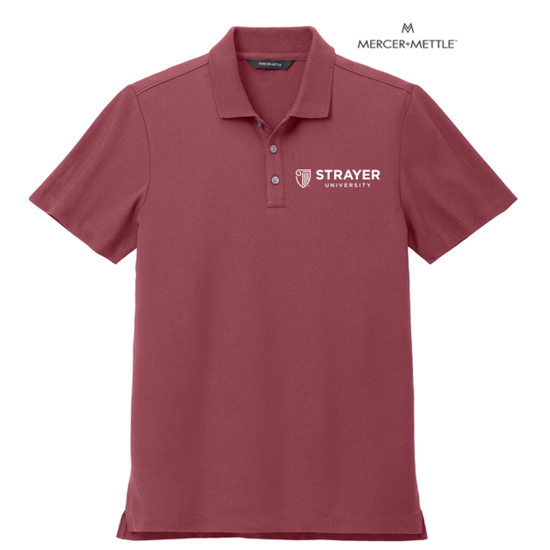 NEW STRAYER Mercer+Mettle™ Stretch Pique Polo - Rosewood