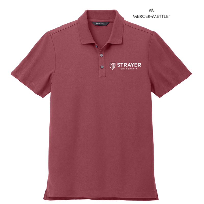 STRAYER Mercer+Mettle™ Stretch Pique Polo - Rosewood