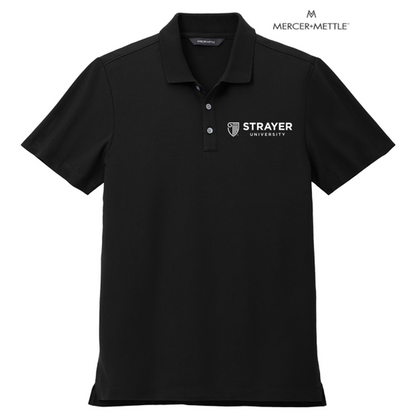 NEW STRAYER Mercer+Mettle™ Stretch Pique Polo - Deep Black