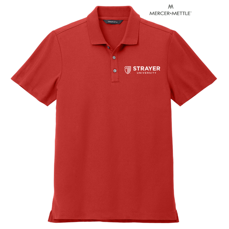 STRAYER Mercer+Mettle™ Stretch Pique Polo - Apple Red