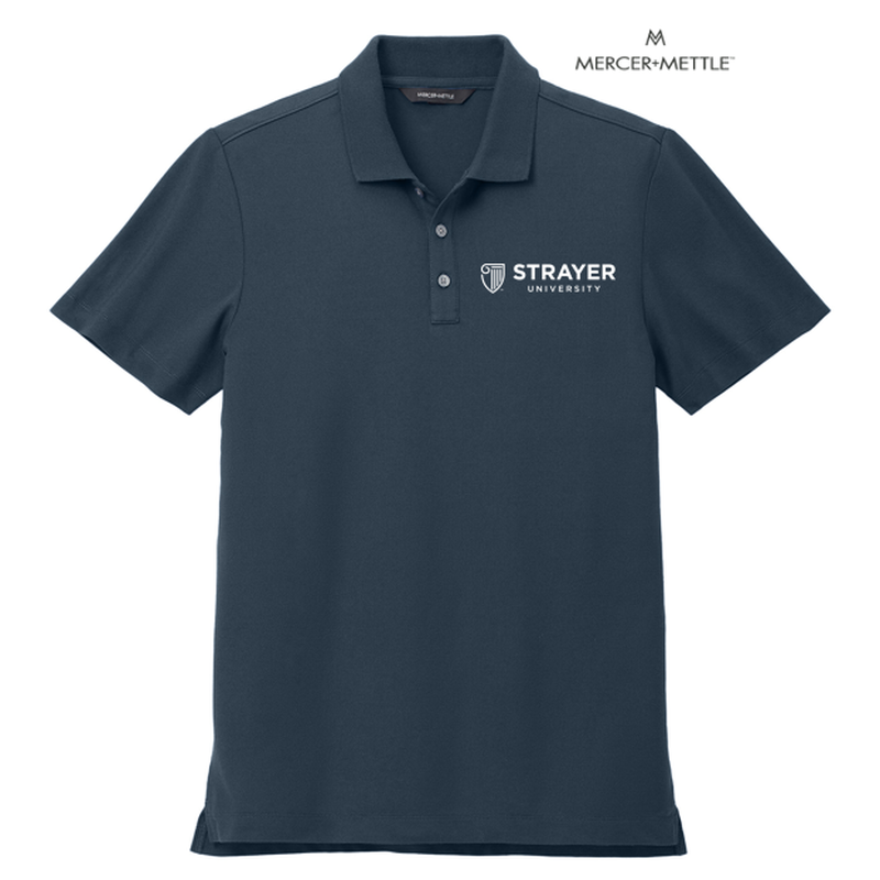 NEW STRAYER Mercer+Mettle™ Stretch Pique Polo - Night Navy