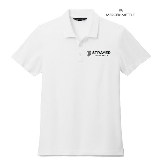 NEW STRAYER Mercer+Mettle™ Stretch Pique Polo - White