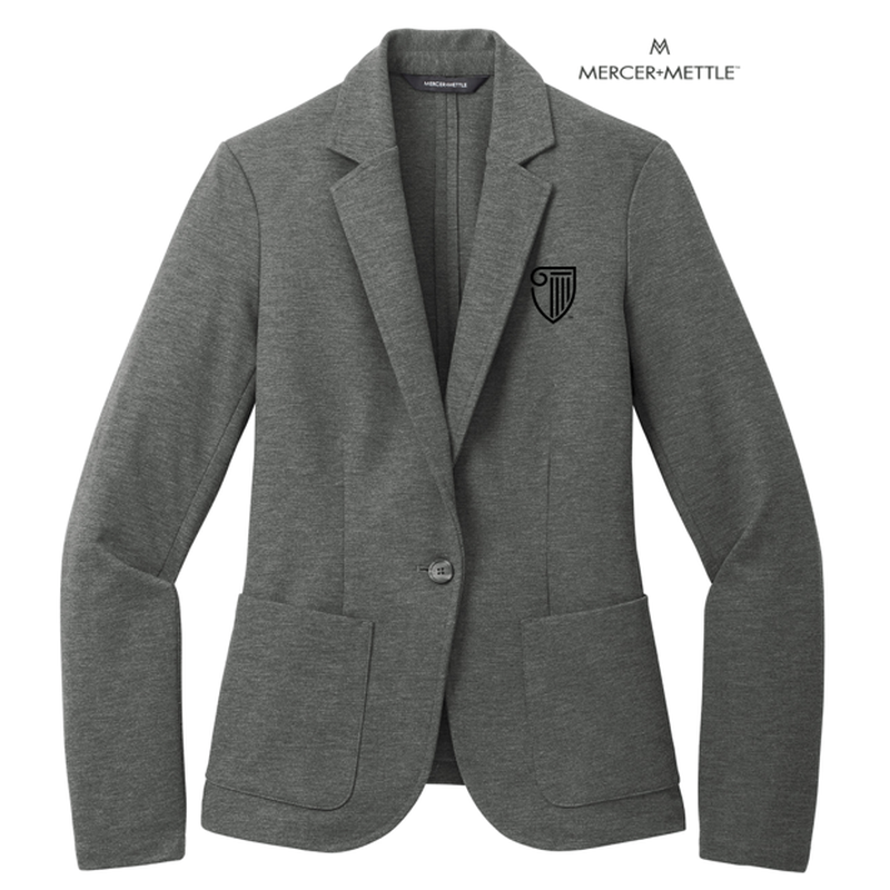 NEW STRAYER Mercer+Mettle™ Women’s Relaxed Knit Blazer - Storm Grey Heather