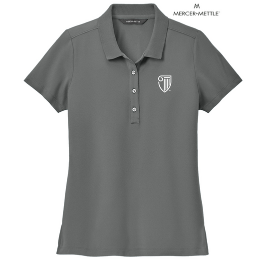 NEW STRAYER Mercer+Mettle™ Women’s Stretch Pique Polo - Storm Grey