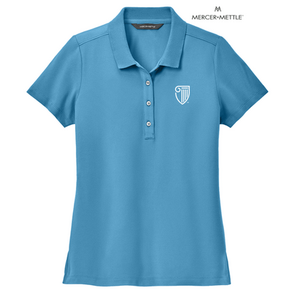 NEW STRAYER Mercer+Mettle™ Women’s Stretch Pique Polo - Parisian Blue